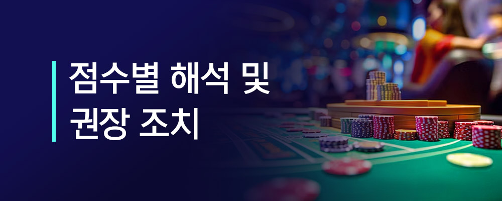 체크 리스트 점수별 권장 조치